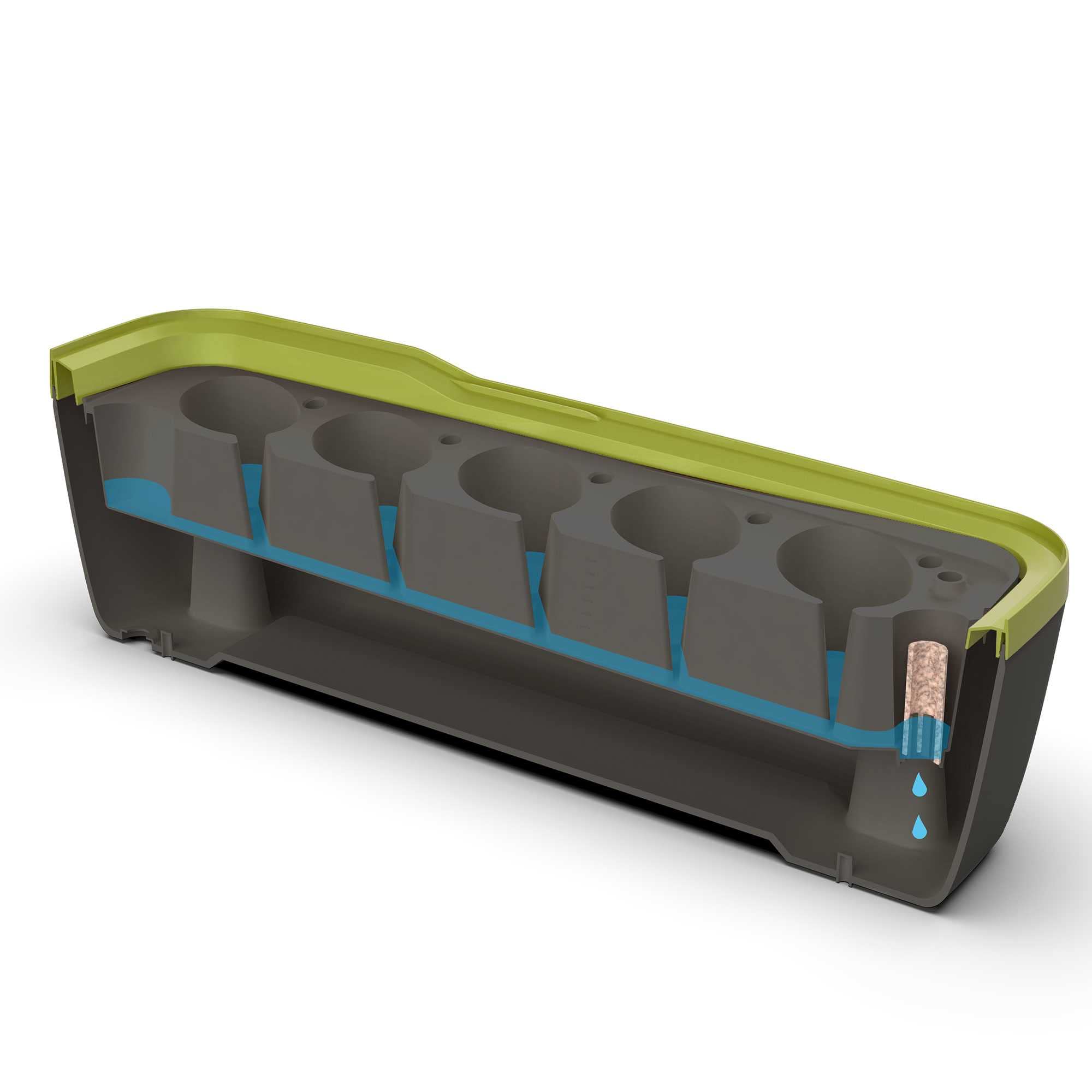 Romberg BoQube L Plus 16294169 Système de Plantation pour Plantes Couleur Anthracite/Vert Estival sans PAK Utilisation Alimentaire avec Ventilation