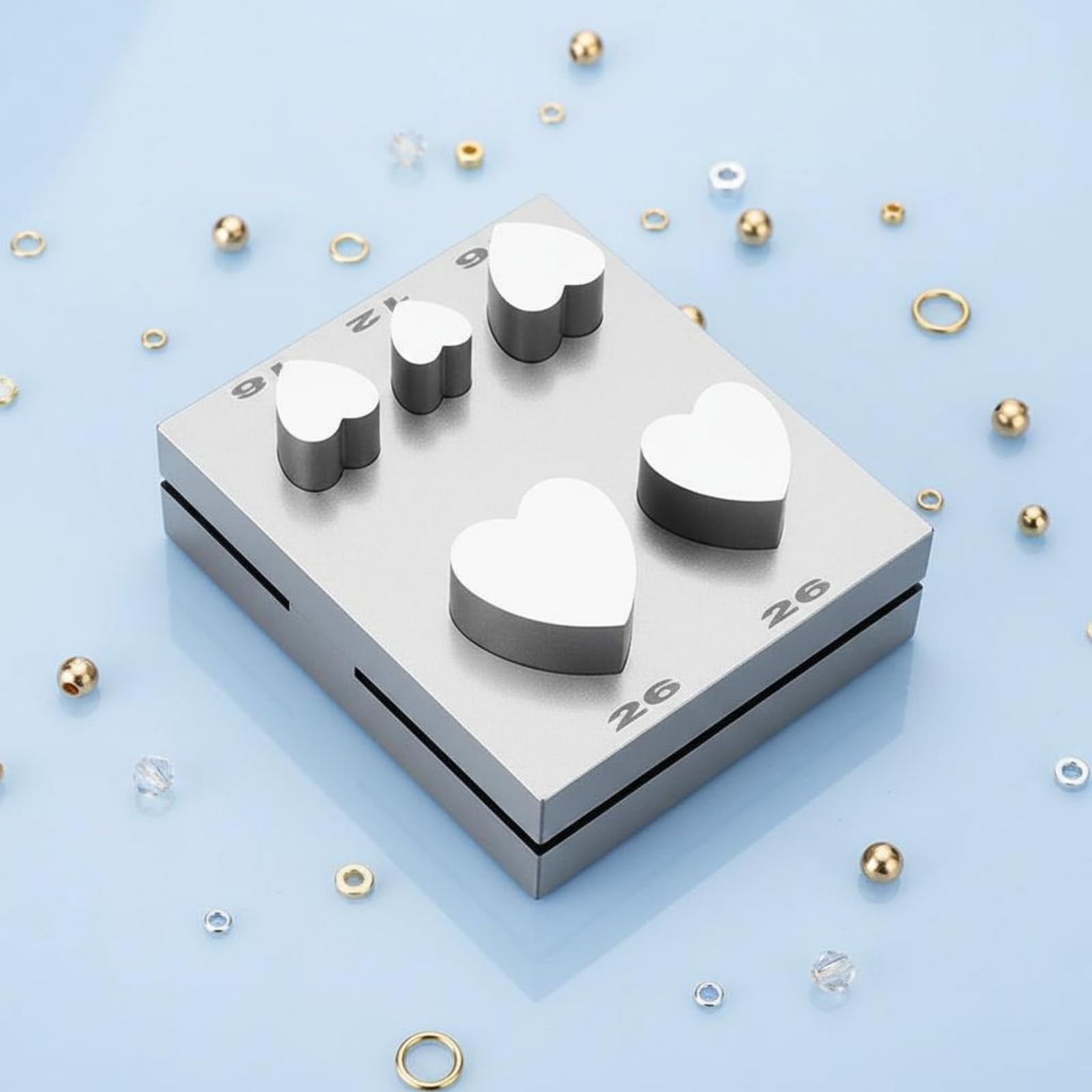 MERIGLARE Troquelador de Corazón Accesorio para Crear Formas Herramienta de Disco Compacto Acero Aleado Función para Trabajos Repetitivos Adecuado para de Joyas Artesanía, Corazón