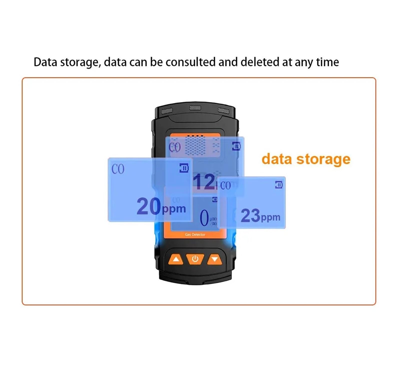 Détecteur de gaz Portable Professionnel avec écran LCD numérique, destiné aux Industries NH3, Cl2, SO2, HCl, NO2, avertisseur sonore et Lumineux de Choc. Surveillance Rapide(CL2)