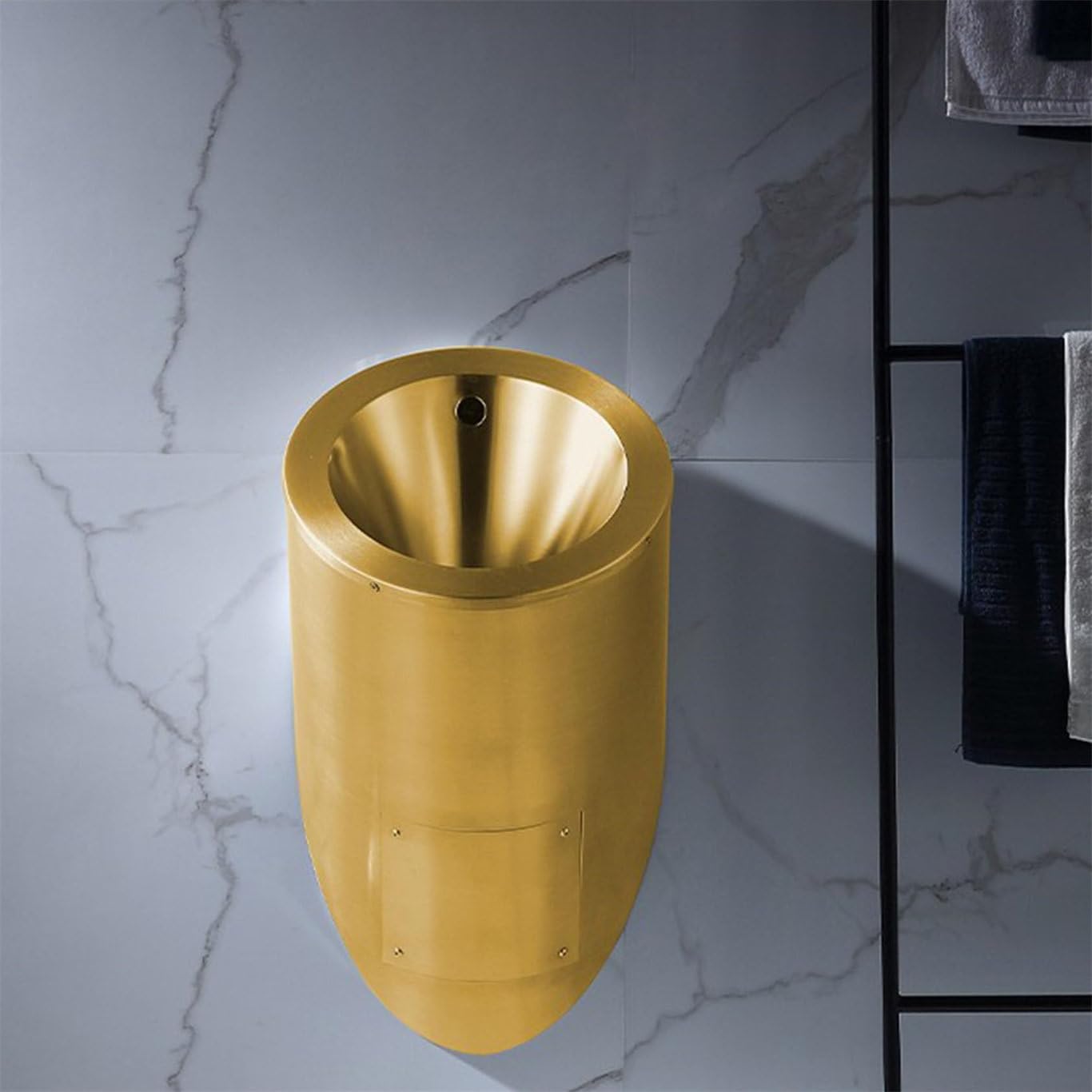 GTHTUHFD Men'S Commercial Flushing Urinal, Stainless Steel Wall-Mounted Urinal Anti-Overflow Urinal, Vertical Toilet, Flushing Urinal For Commercial Public Toilets,Silver-Uri,Silver-Urinal
