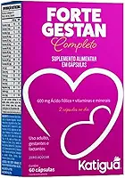Katiguá, Fortegestan Pré-natal completo, com vitaminas e minerais, Sem sabor, Para mulheres, 60 Cápsulas rígidas • 30 doses, Rosa