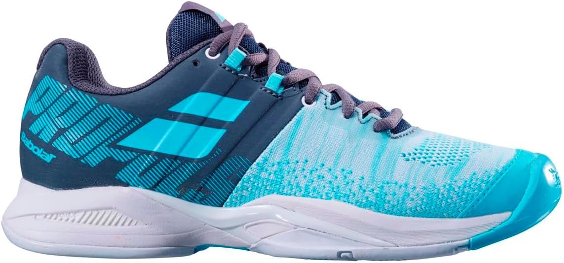 Babolat Women's Propulse Blast All Court Tennis Shoes (Grey/Blue Radiance) (Size 6)