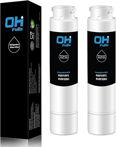 Filtro de repuesto RWFVRF1, compatible con filtro de agua para refrigerador Viking RVRF3361, paquete de 2