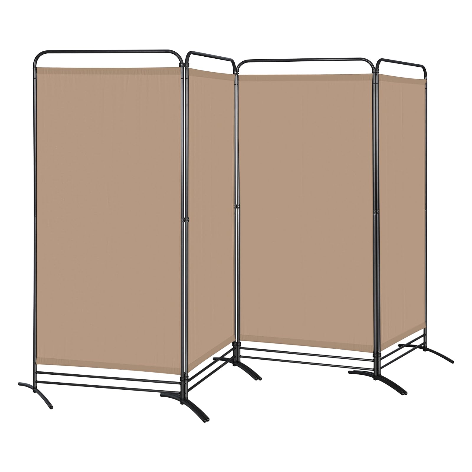 Angel Living Room Divider 4 Panels Foldable Paravent Freestanding Screening Wall Room Divider Partition Wall Screening Indoor and Outdoor for Offices, Balcony, Bedroom, Outdoor Garden (Mocha)