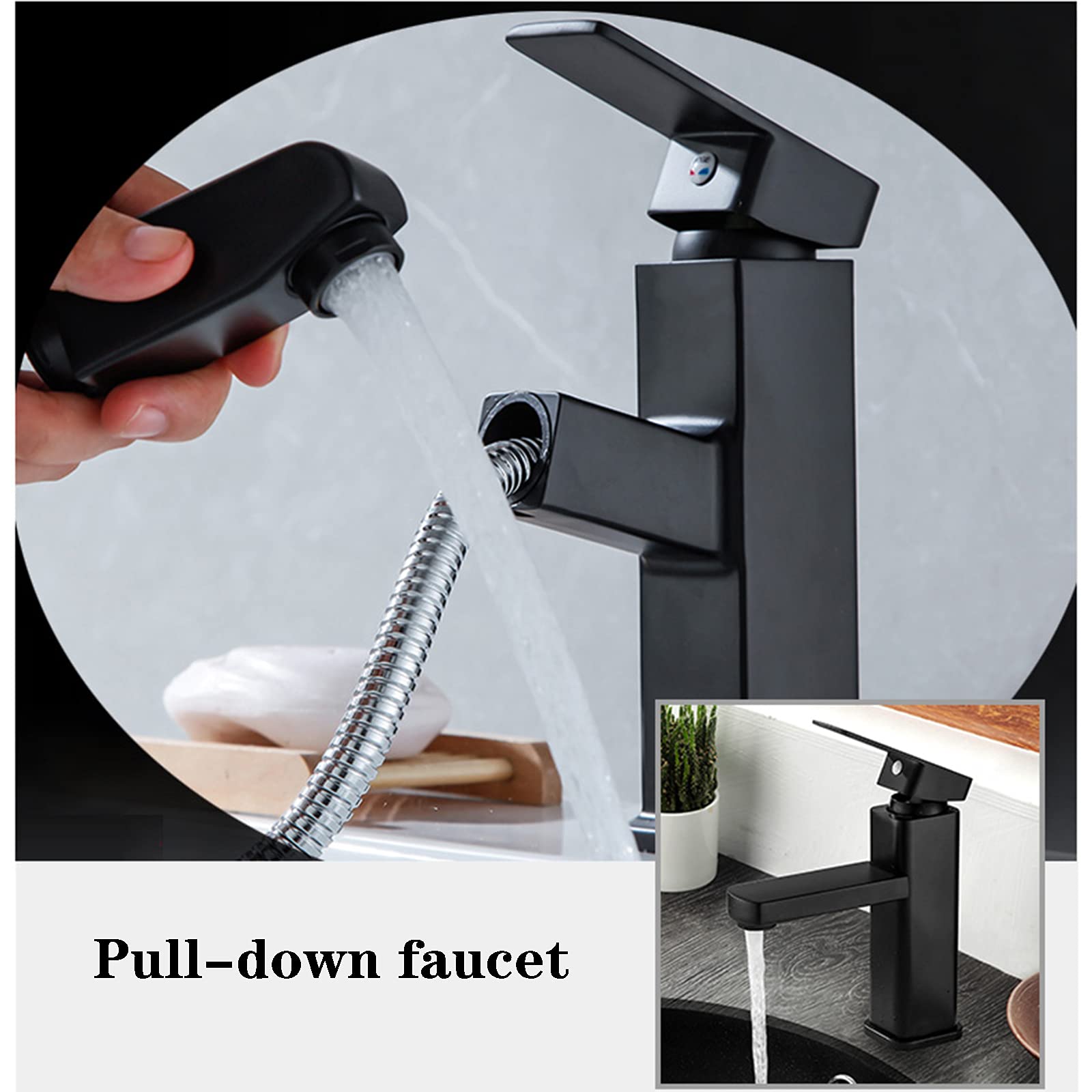 Fregadero de un Solo Cuenco, Fregadero de Barra de Cocina, Fregadero Ovalado de Piedra de Cuarzo, instalación de Lavabo Debajo y sobre encimera, Kit Completo de Hardware para mejoras del Hog