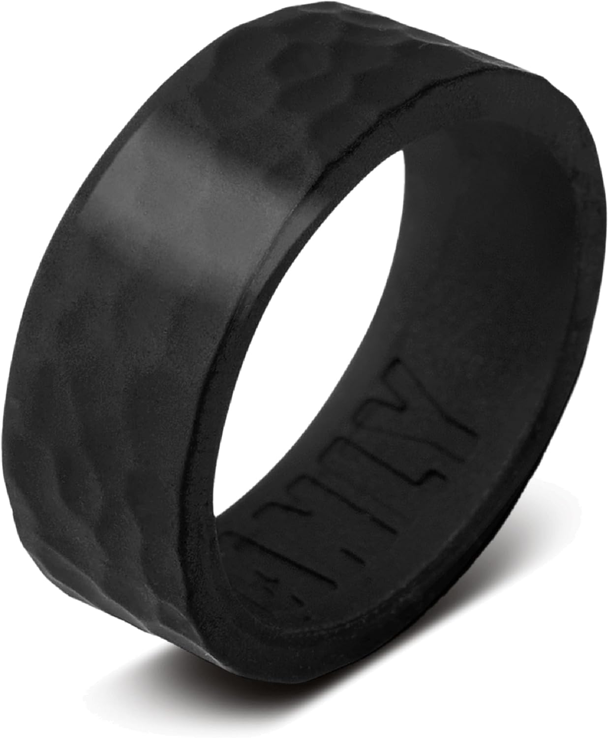 Manly Bands Silicone Rings: Flexible 8mm Beveled Bands for Men, Durable Comfort Fit Wedding Ring Alternative for Gym, Workouts, Outdoor Work & Active Lifestyle