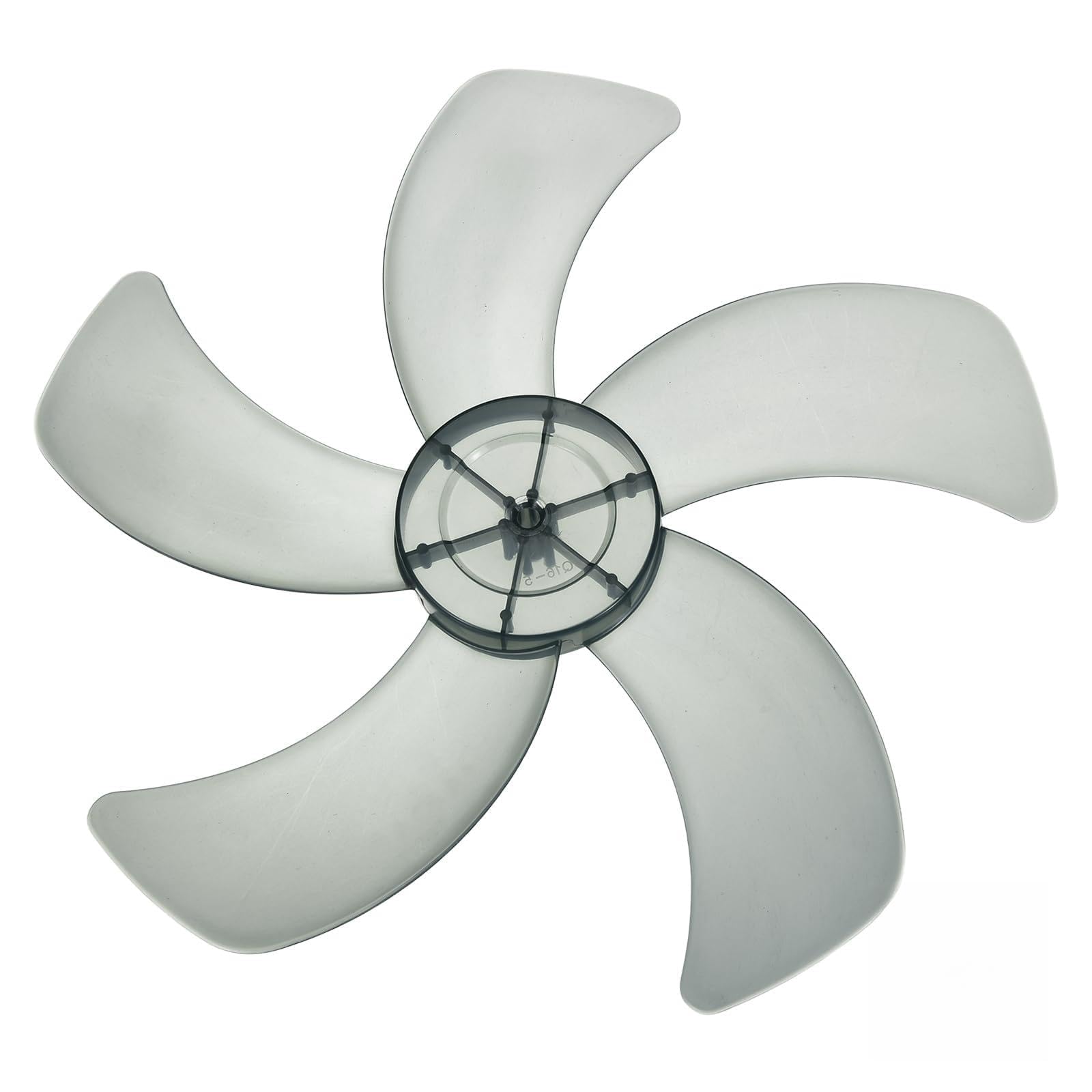 sourcing map Plastic Fan Blades Replacement (16 Inch, Black) 5 Leaves with Nut Cover - Universal Standing Fan Blades, Fits Desk/Table/Pedestal/Standing Models