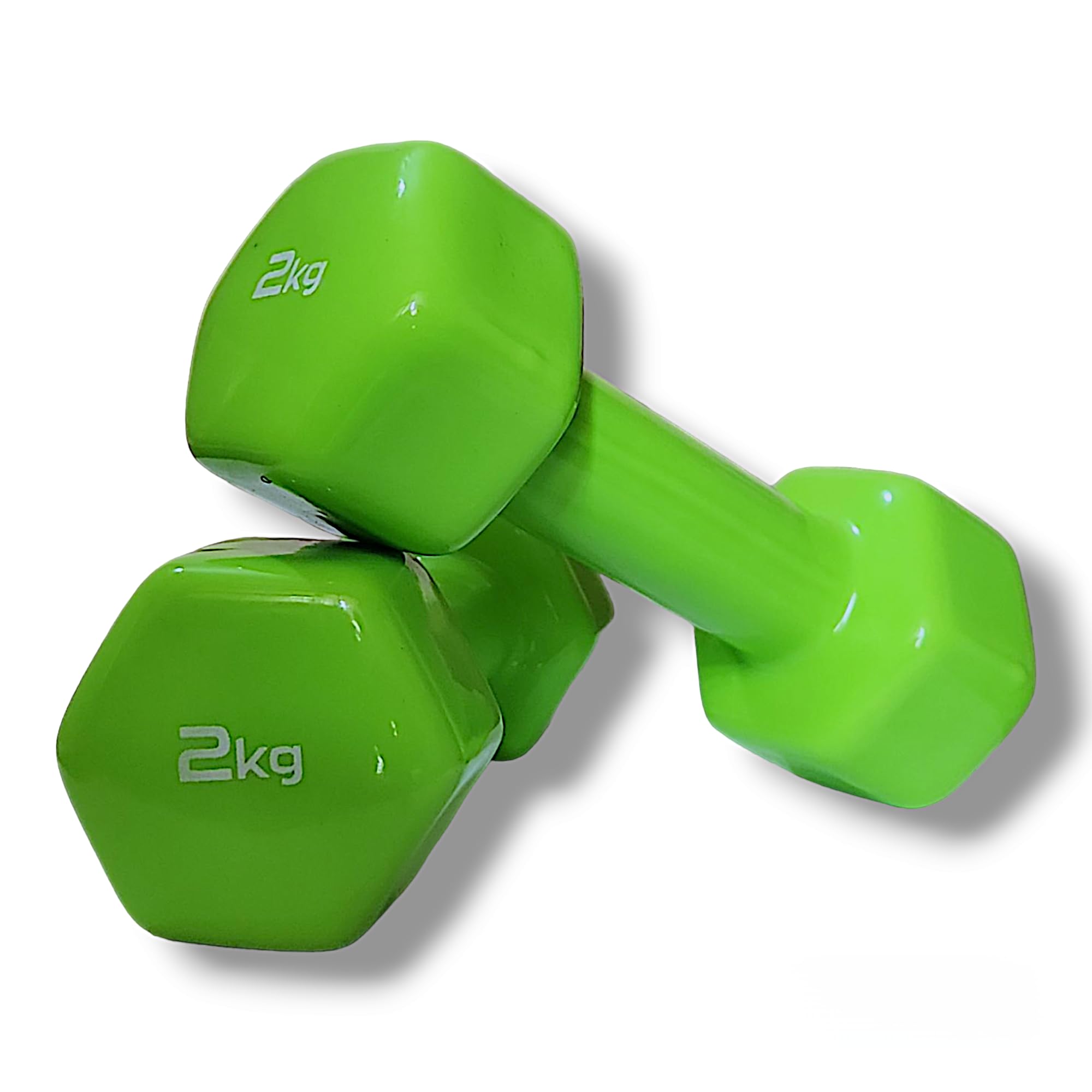 STRIVE FIT Dumbbells Hand Weights Set of 2 - Vinyl Coated Exercise & Fitness Dumbbell for Home Gym Equipment Workouts Strength Training Free Weights for Women, Men (4 Kg, 2 Kg each Dummbells)