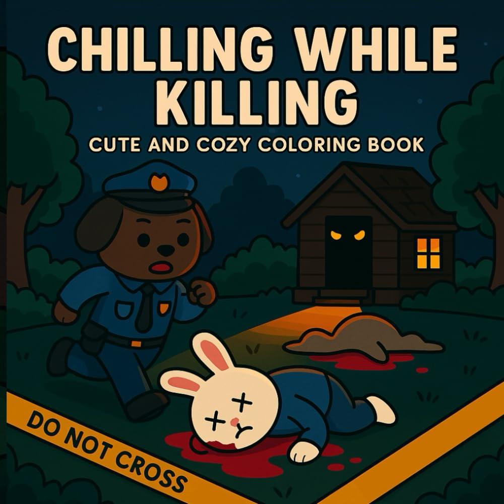 Chilling While Killing: Cute and Cozy Adult Coloring Book (True Crime Coloring Series)