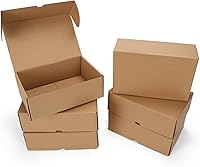 Vista 19 de PHAREGE Cajas de envío de 11 x 8 x 2 pulgadas a granel, paquete de 25 cajas de envío marrones, con bloqueo de pestaña para embalaje de pequeñas