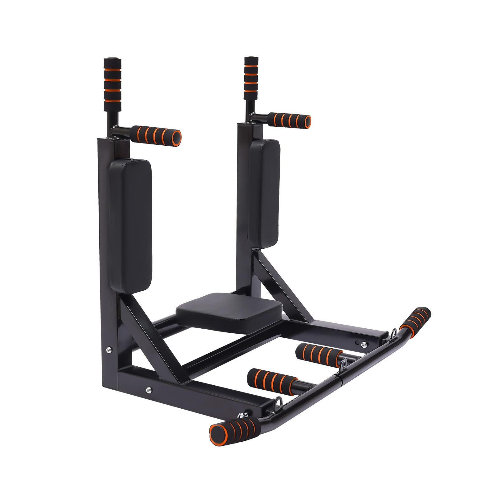 Barra multifunzionale da parete per trazioni e trazioni, stazione per dip station per allenamento in casa, palestra, power tower, attrezzatura per allenamento, fitness, dip stand, supporto per petto