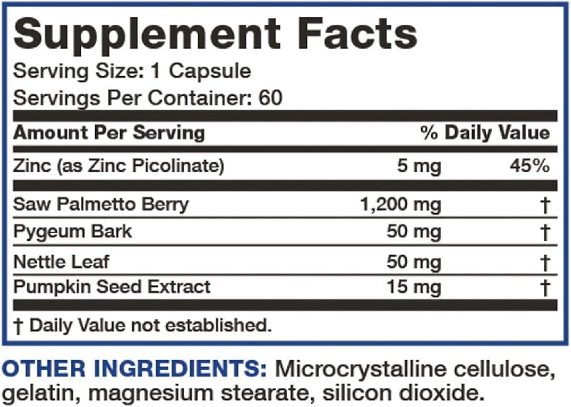 Prostate Health Support Supplement, 60 Capsules