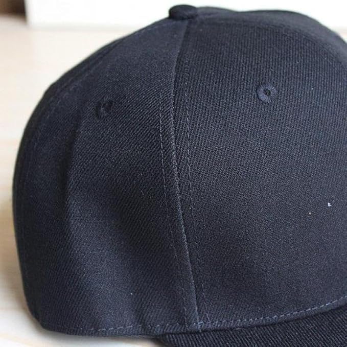 ADNOCK Cotton Hip-Hop Urban Swagger Snapback Cap for Men Women | Stylish Adjustable Baseball Hat for Men's Streetwear | Hip Hop Caps Black,Pack of 1 Free Size 1