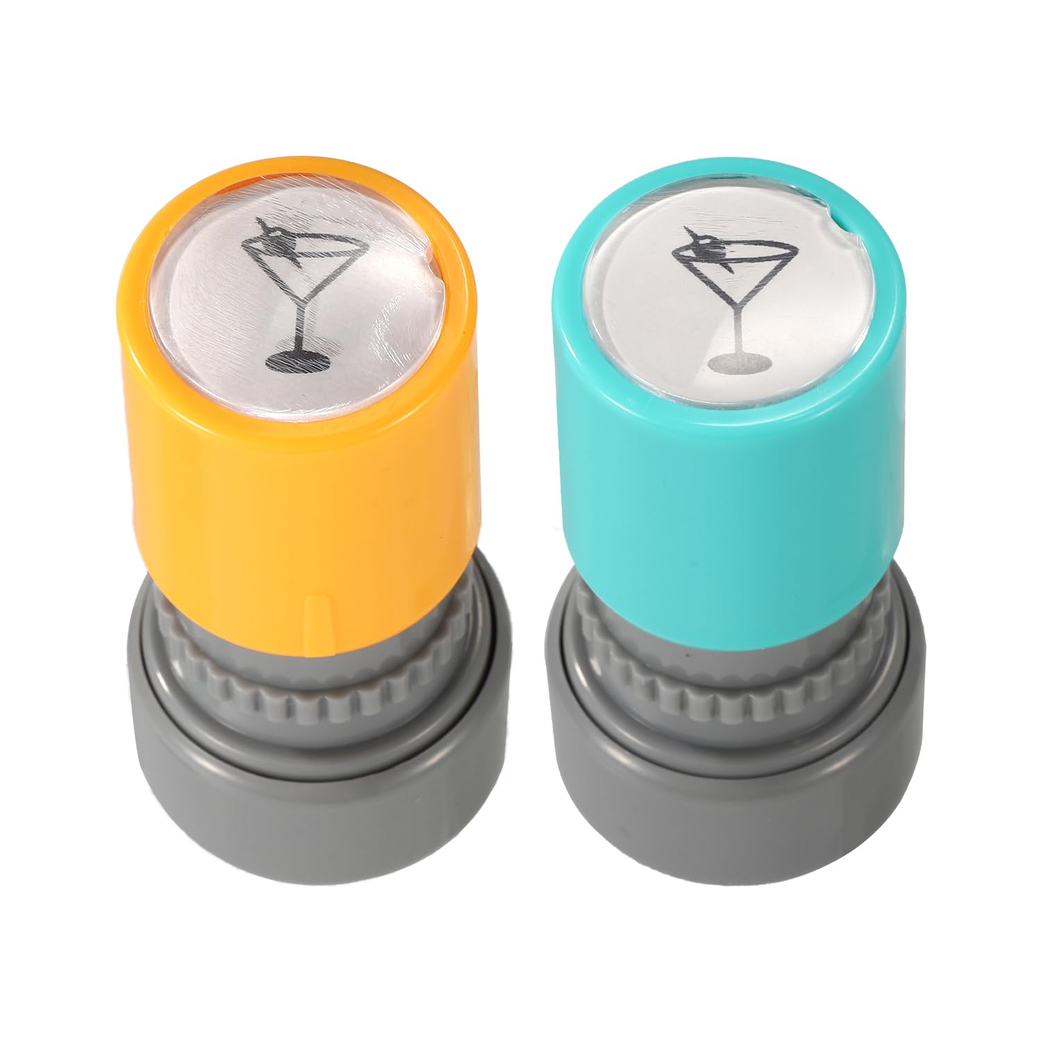 2 Tampons Cocktail Autocollants Avec Motif Martini 2cm - Idéal Pour Cartes De Fidélité, Fêtes, Bars