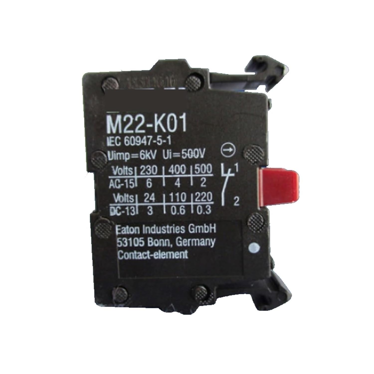 M22-K01 216378 補助接点は、ネジ端子付きNZM14、LZM13、PN13、N14に適しています。