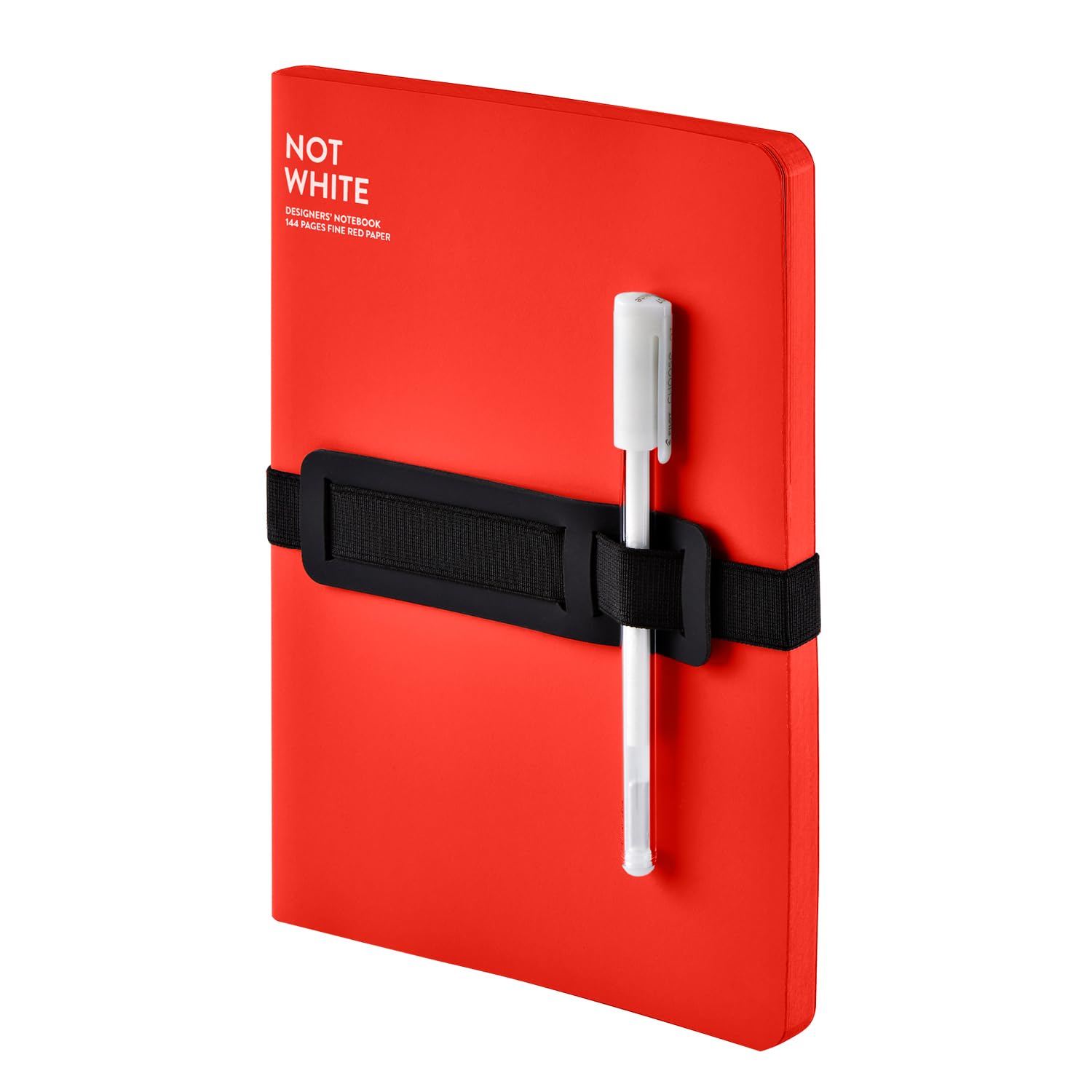 Nuuna Notizbuch A5+ Not White L Light - Rot, Leder rot