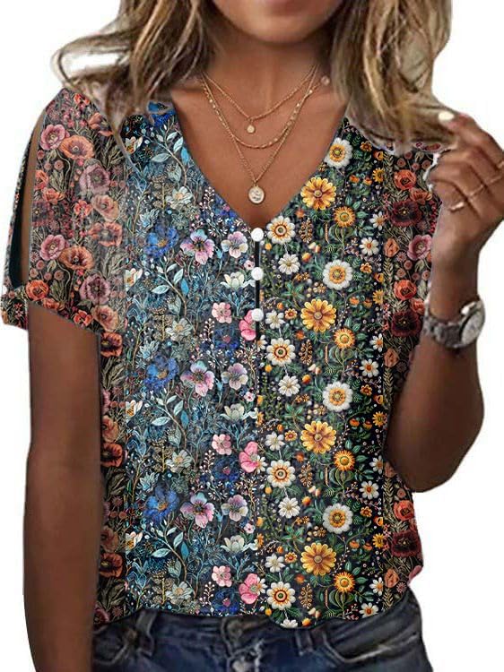 Mardi Gras Shirts for Women Short Sleeve V Neck Carnival Graphic Oversized Casual Fashion Vacation Party Tunic Tops