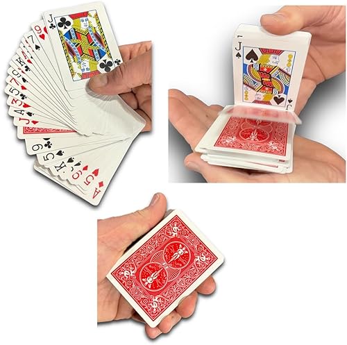 Miniatura 9 de Hat Trick Magic Ilusiones de cartas para magos principiantes a profesionales aparición, teletransporte, transformando milagros (Baraja Svengali azul)
