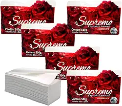 Papel Interfolha 5000 Folhas Branco Virgem Supremo - Para Dispense Toalheiro Refis Institucional Folha Simples