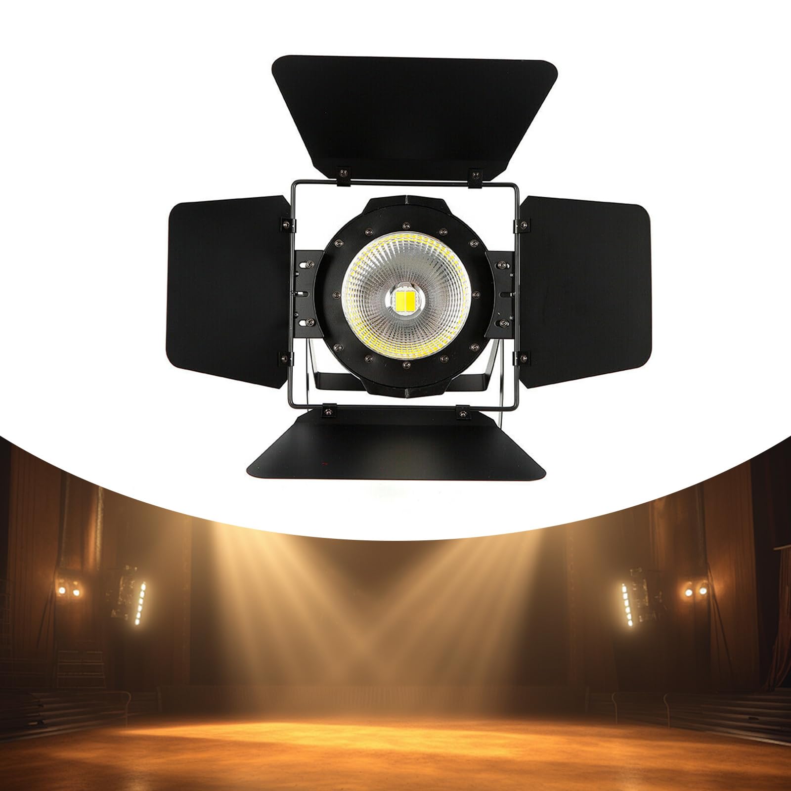 Faro LED Par 100 W, DJ palcoscenico alette schermatura, DMX, luce bianco freddo/caldo, stroboscopica feste/concerti/chiesa/matrimonio-teatro