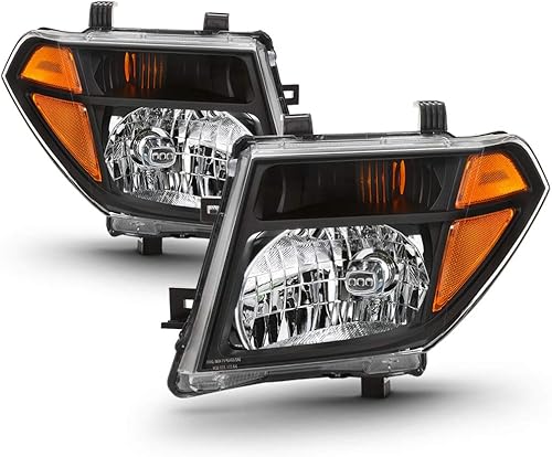 ACANII - Para Nissan Frontier 05-07 Pathfinder 2005-2008, faros delanteros negros, repuesto para el lado del conductor y del pasajero