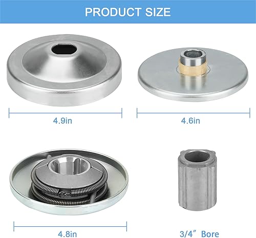 Miniatura 11 de Reemplazo de polea de controlador para embrague convertidor de par de bicicleta Go Kart serie 30, compatible con Manco Comet 219552A 212CC 3/4