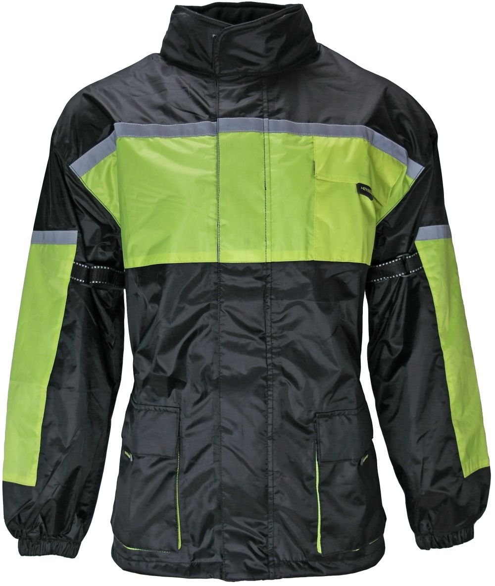 Motorrad Regenkombi Regenhose Regenjacke schwarz neon S-7XL