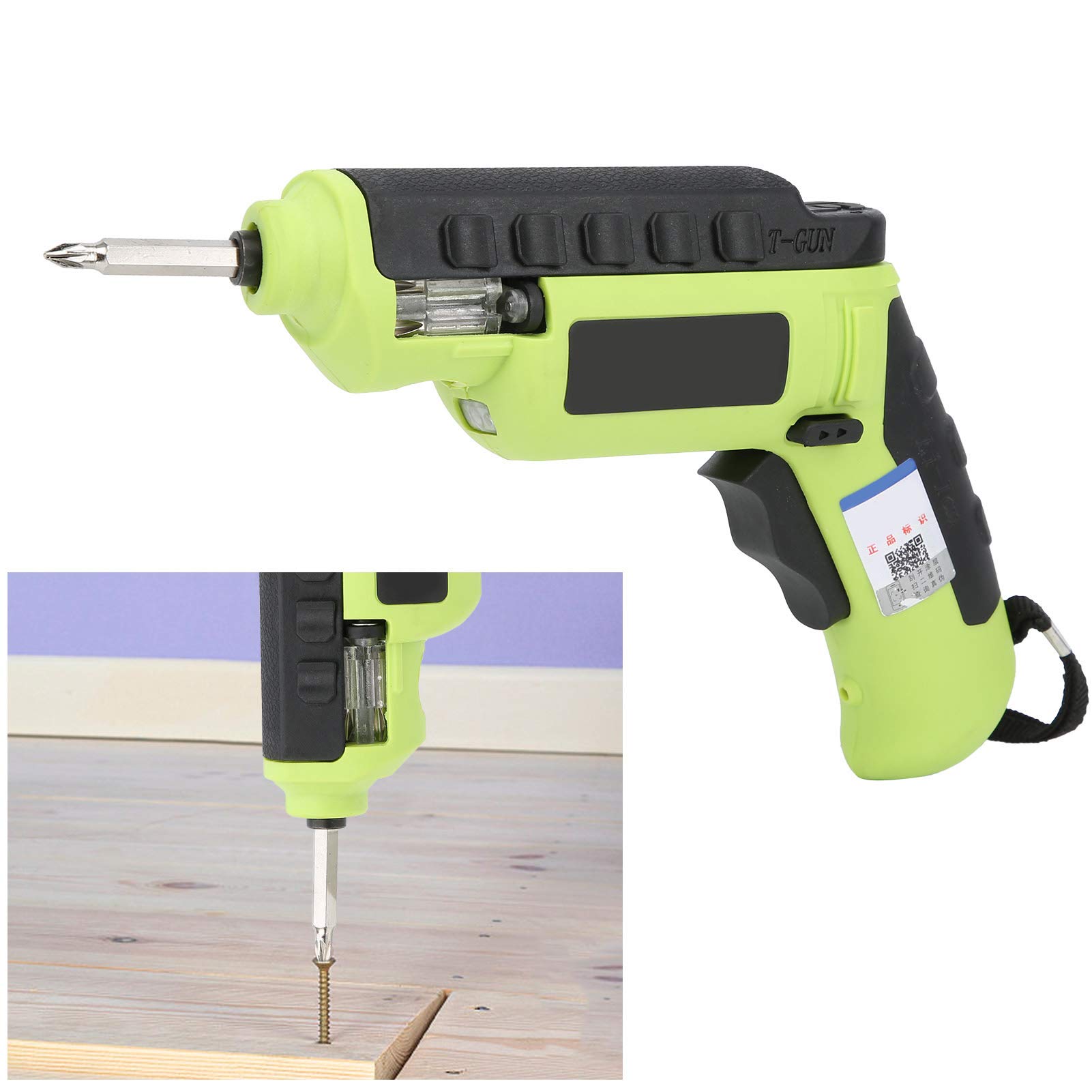 Set di Trapano Avvitatore a Batteria a LED con Vite Ricaricabile a Pistola 1500 Mah per Riparazioni Elettriche su Mobili