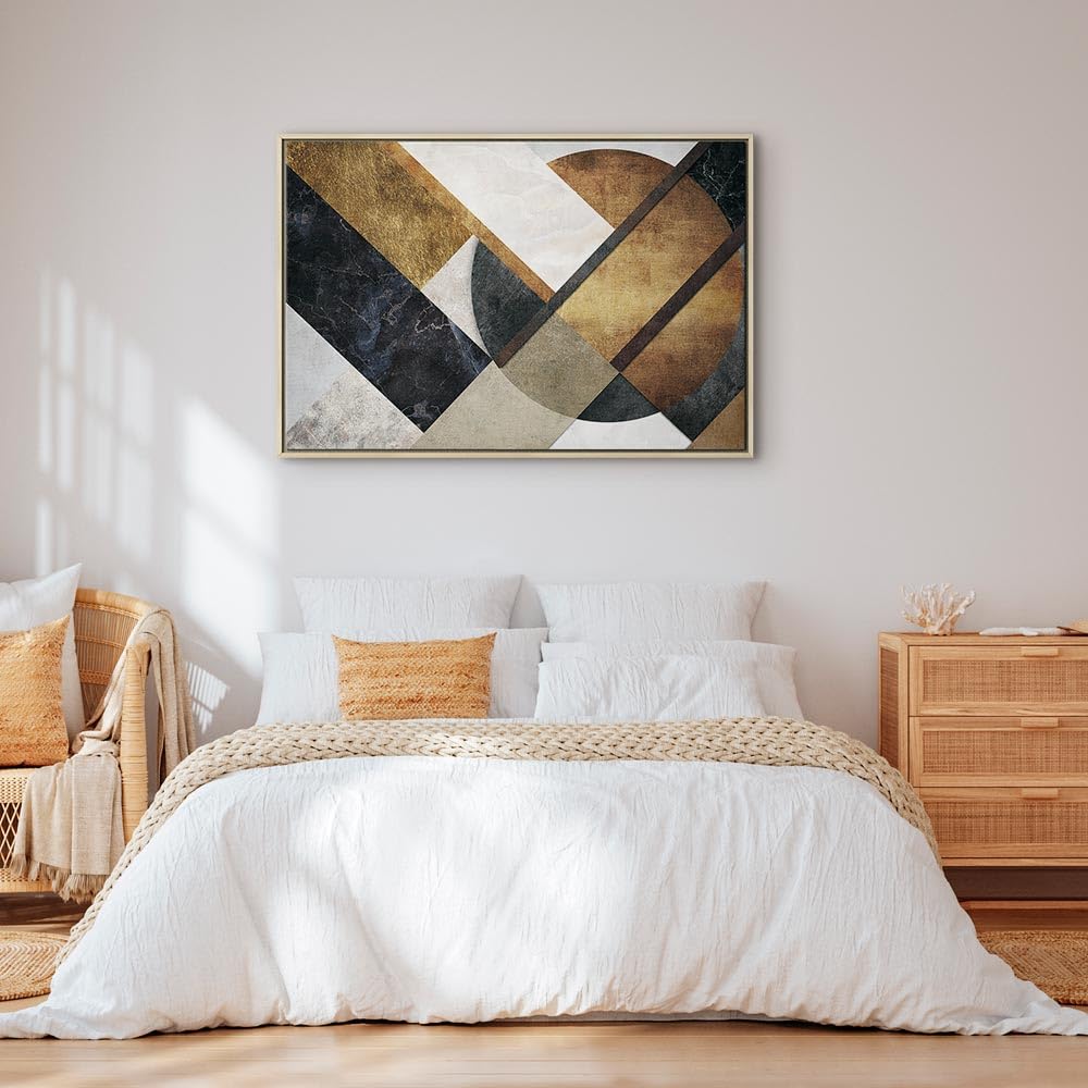 murando - Quadro Motivo geometrico 120x80 cm 1 Pezzo Stampa su Tela Strutturata XXL Quadri Moderni Murale Arte Moderno Grafica Decorazioni da Parete Pittura Immagini Astratto Marmo a-A-0753-b-a
