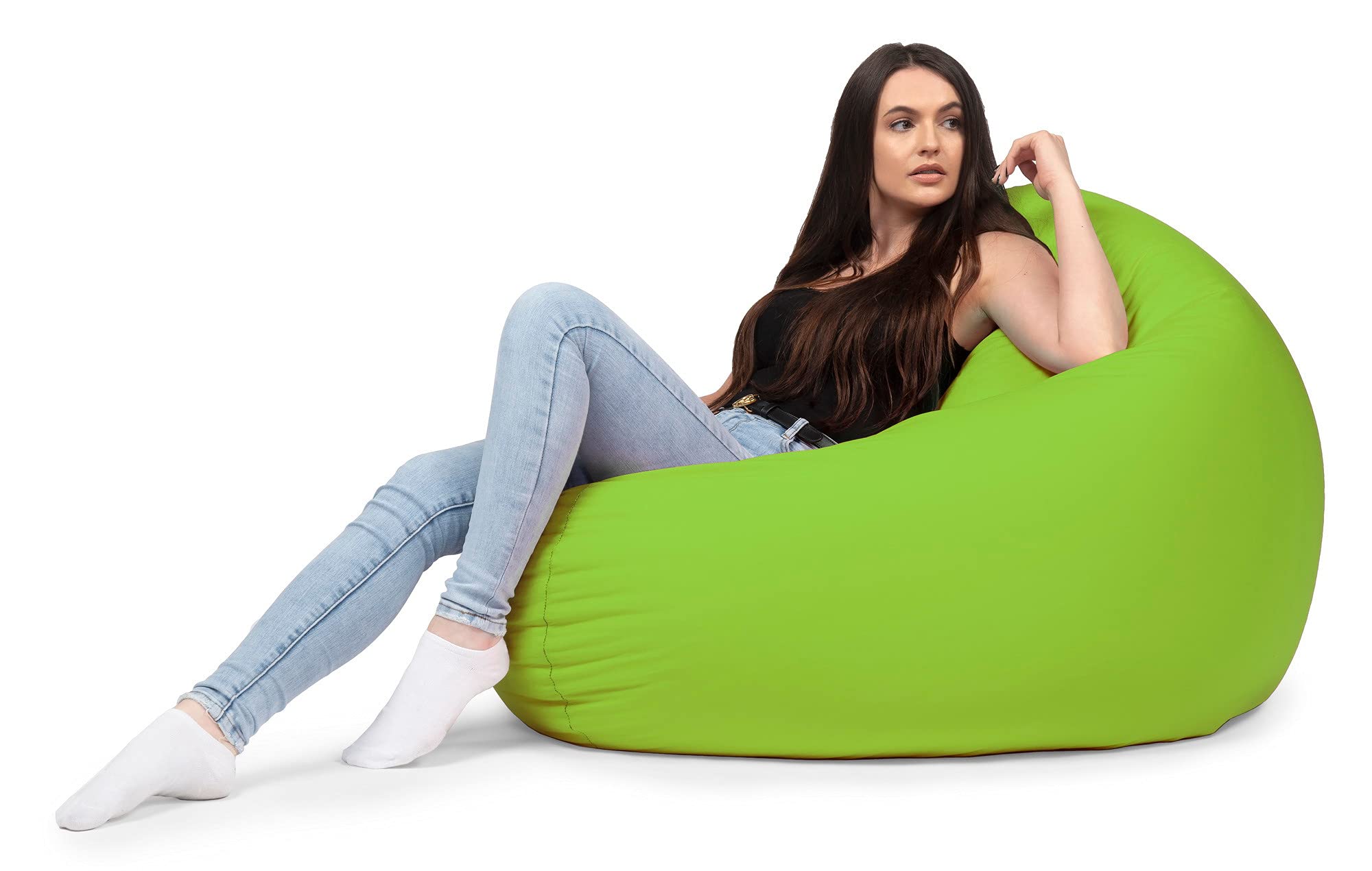 Pouf Géant Imperméable 145 Cm - Remplissage EPS, Intérieur/Extérieur - Vert - Ultra Confort Pour Enfants & Adultes