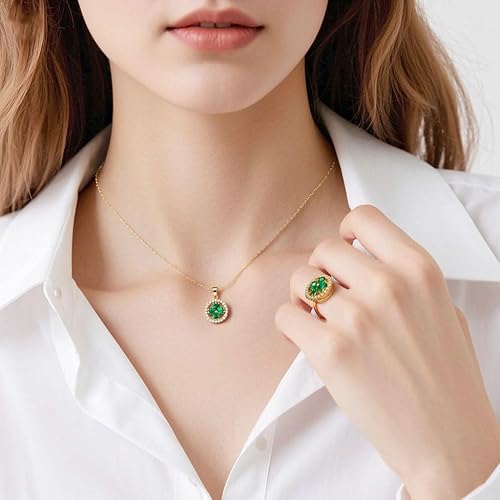 Miniatura 3 de Collar para ansiedad, anillos para la ansiedad para mujeres, anillos de trébol de cuatro hojas, anillo de preocupación de color dorado para la