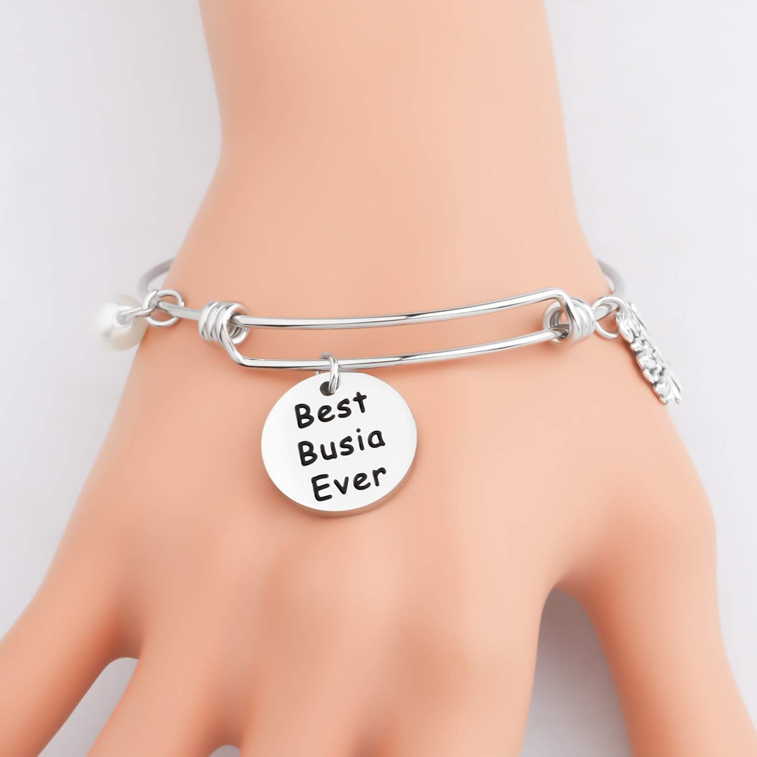 CENWA Best Busia Ever Bracelet Gift for Busia for Mom Grandma