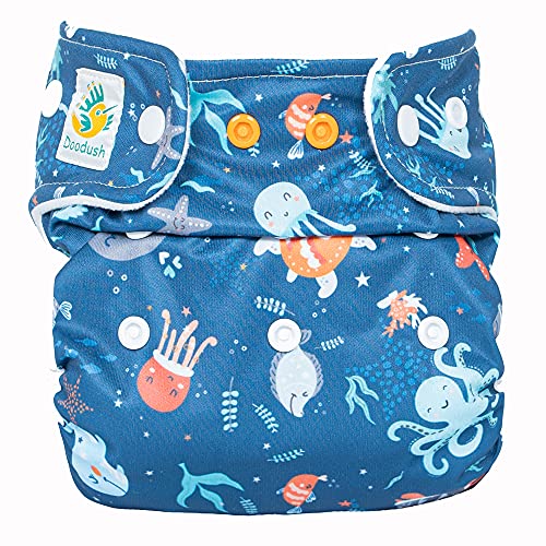 Doodush - V2.0 Überhose (Prefold) - Underwater World (Meerestiere) Größe XL (9-18+ kg) Cover