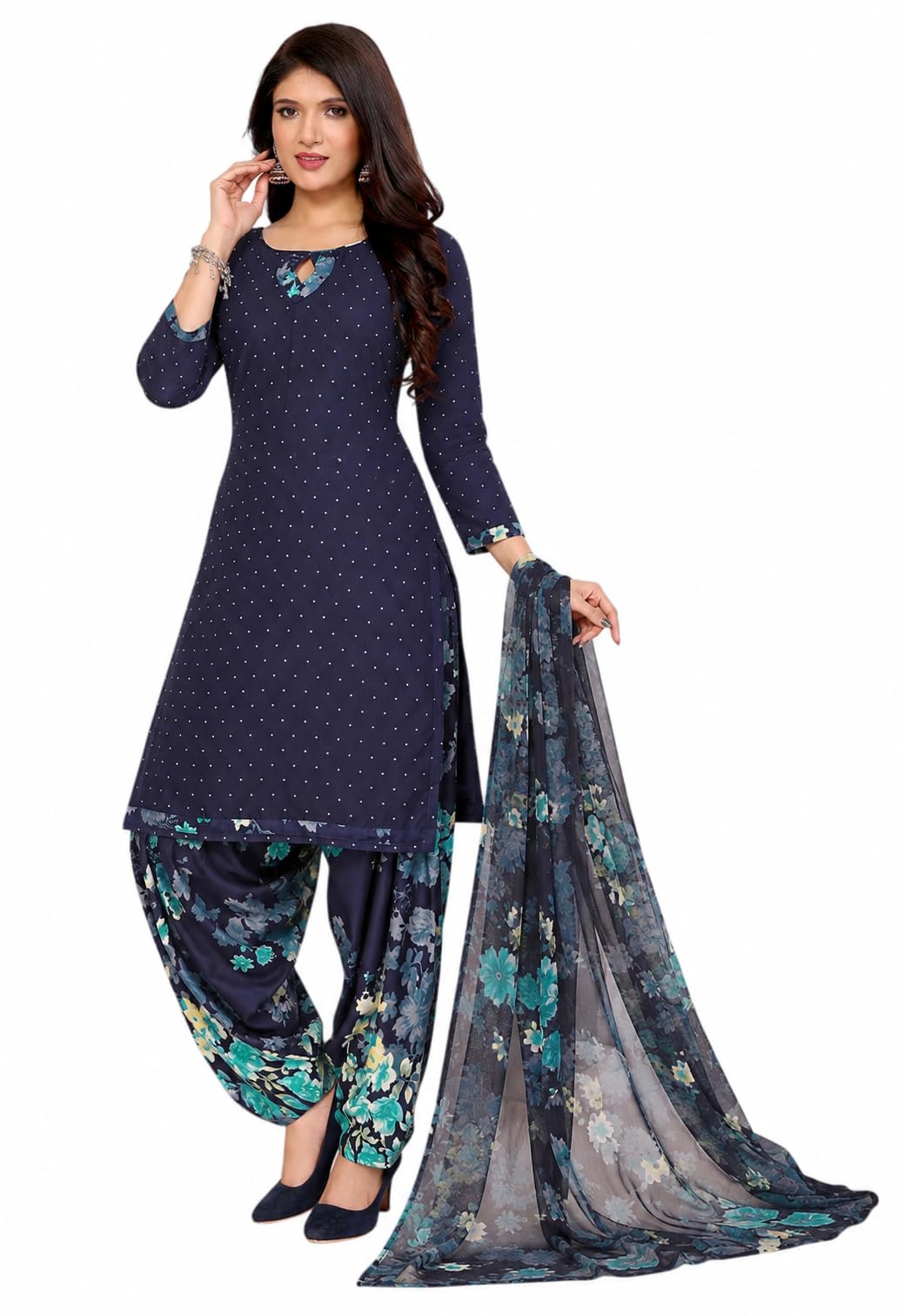 yashika Women's Unstitched Crepe Dress Materials | Crepe Salwar Suit For Women | Suit Material For Women Unstitched-picture-17