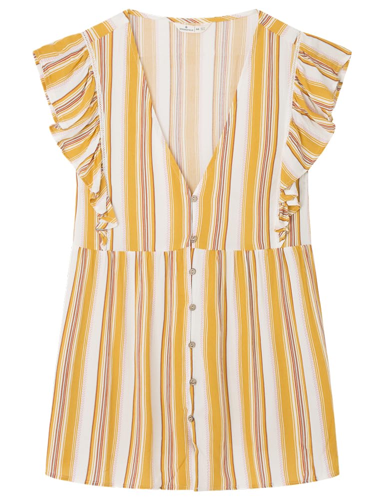 SPRINGFIELD Blouse, Gold/Mustard, 8 (XS)