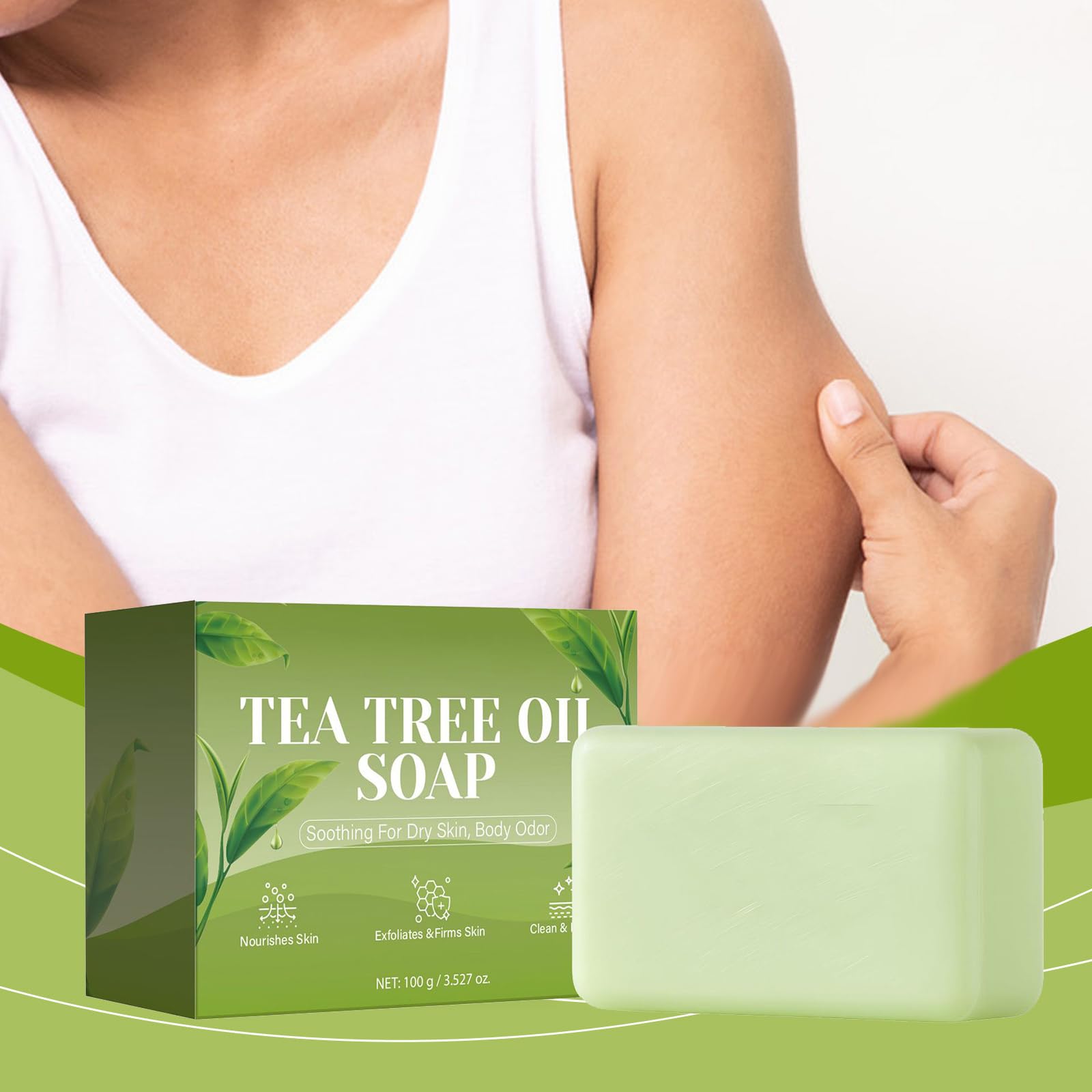 𝗩𝗲𝗿𝗱𝗮𝗹𝘆𝗮𝗲 Savon Anti Mycose,2026 Savon Tea Tree Mycose, Nettoie En Profondeur, Prend Soin En Douceur De L'équilibre De La Peau (2PCS) - 2
