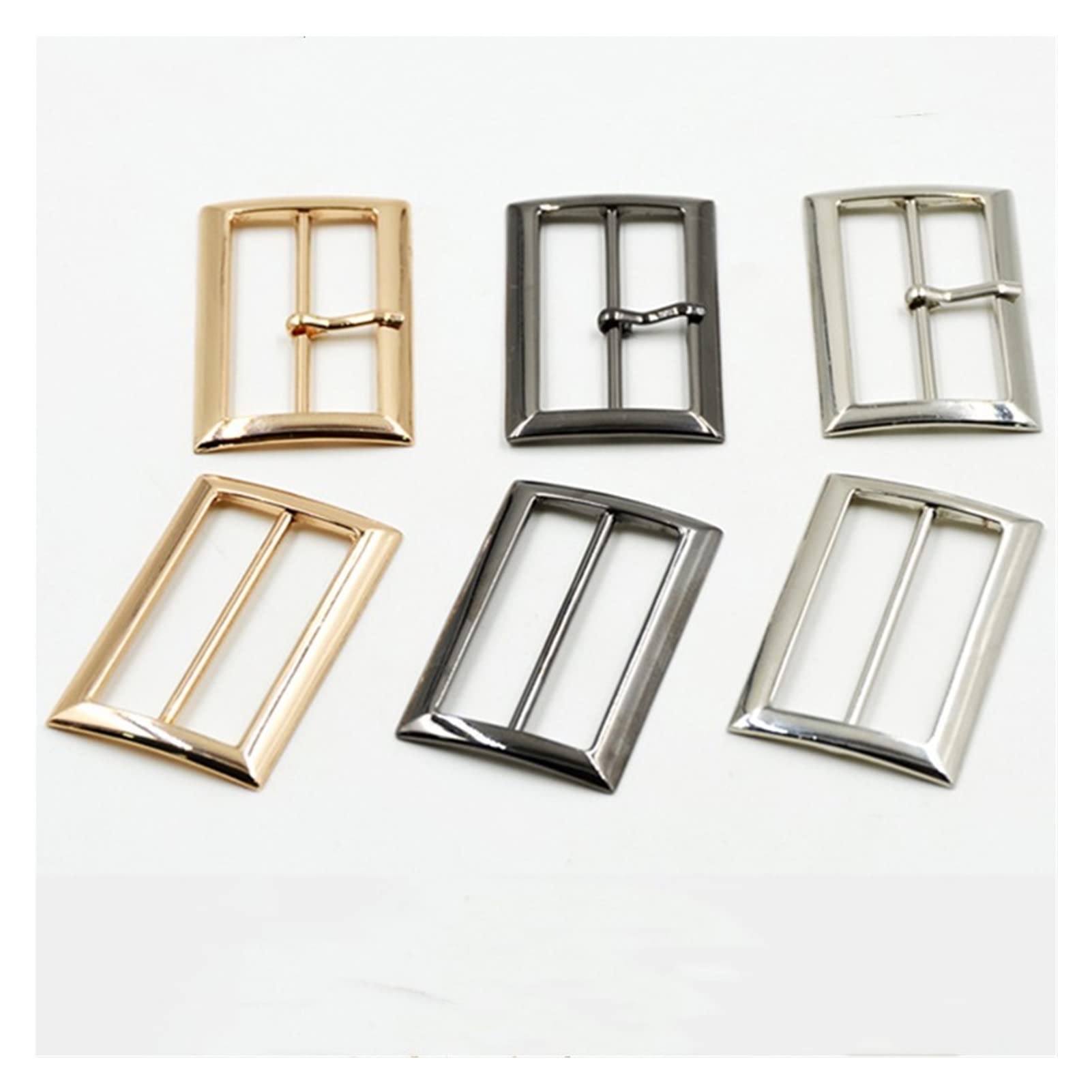 YINGO Hebilla De Ardillon De Metal Tri Glide, Rodillo De Ajuste, Anillo Rectangular, DIY | Accesorios de cuero para manualidades compatibles con mochila, correa y cinturón, 30 unidades