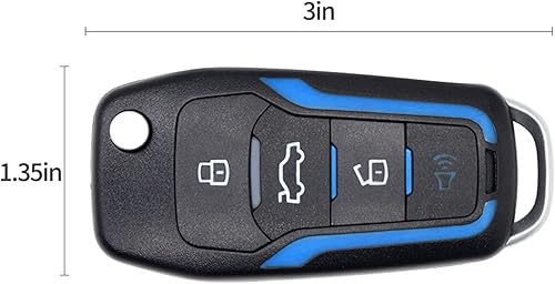 Miniatura 2 de Xucanarmy Paquete de 5 llaves electrónicas universales de la serie B, 4 botones de control modificado, reemplazo para Ford, Blue Slide