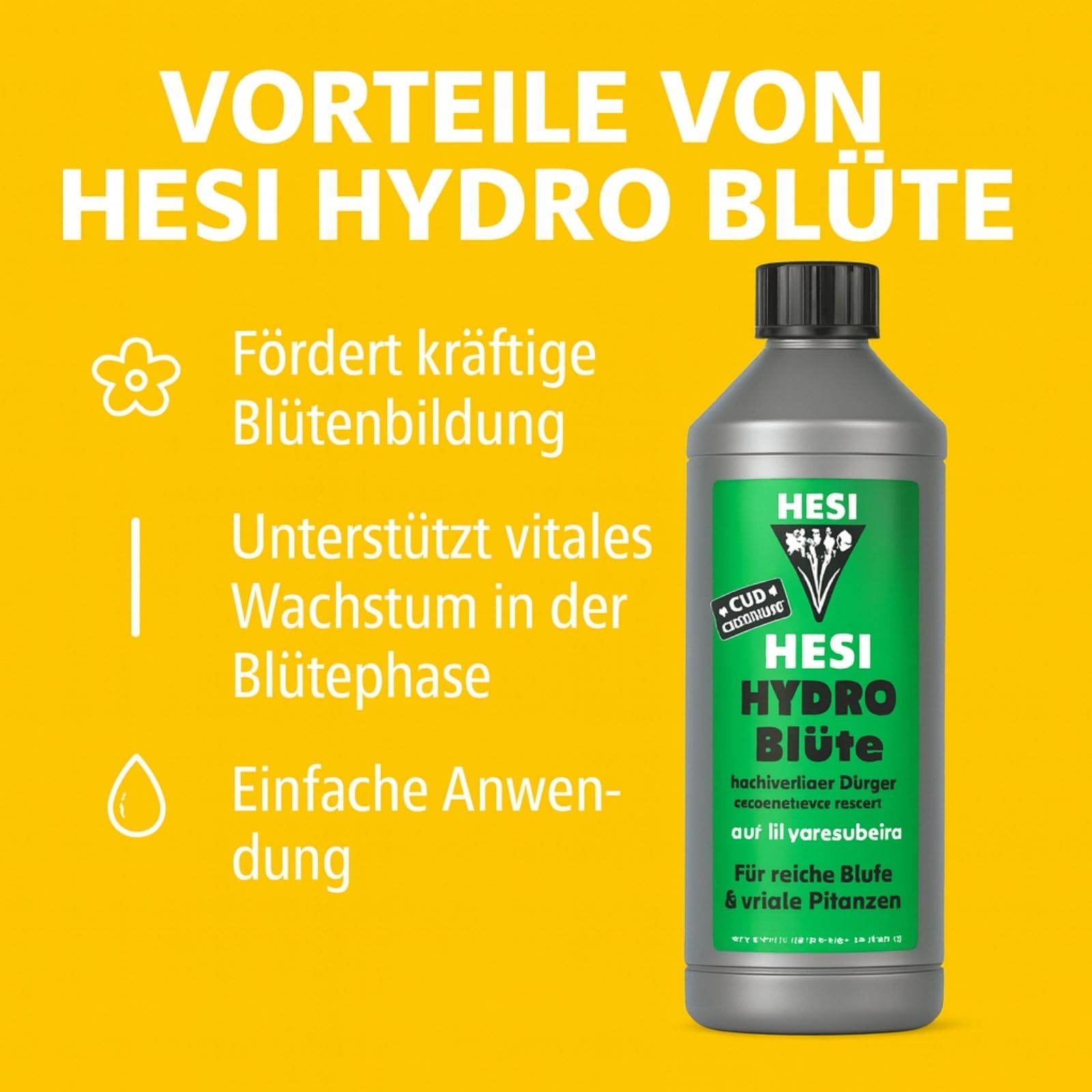 Weedness Hesi Hydro-Blüte Dünger 10 Liter - Hydro-Kultur Grow Naturdünger Zimmerpflanzen Bio Flüssig Mineralisch Blüteboost