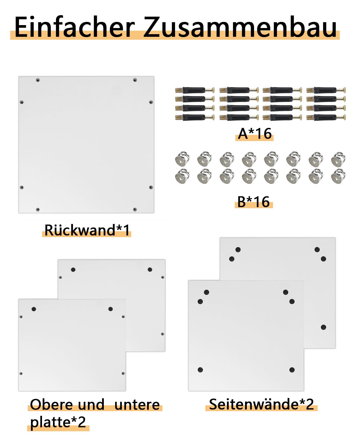 OUUTMEE 3 Stück Record Box, Hält bis zu 100 pcs Problemlos stapelbar, DIY-Design, kann als CD-Präsentationsständer Verwendet Werden,Weiß