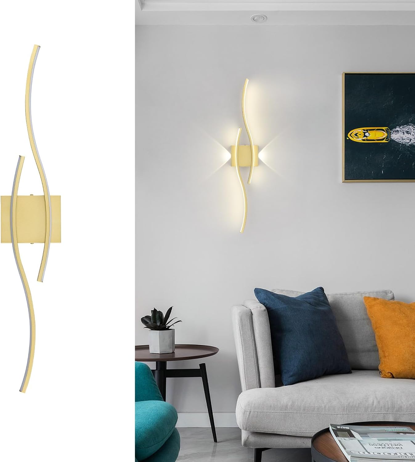 modern black creative wave strip led wall light fixture industrial wall sconce for bathroom hallway staircase entryway 3000k warm light