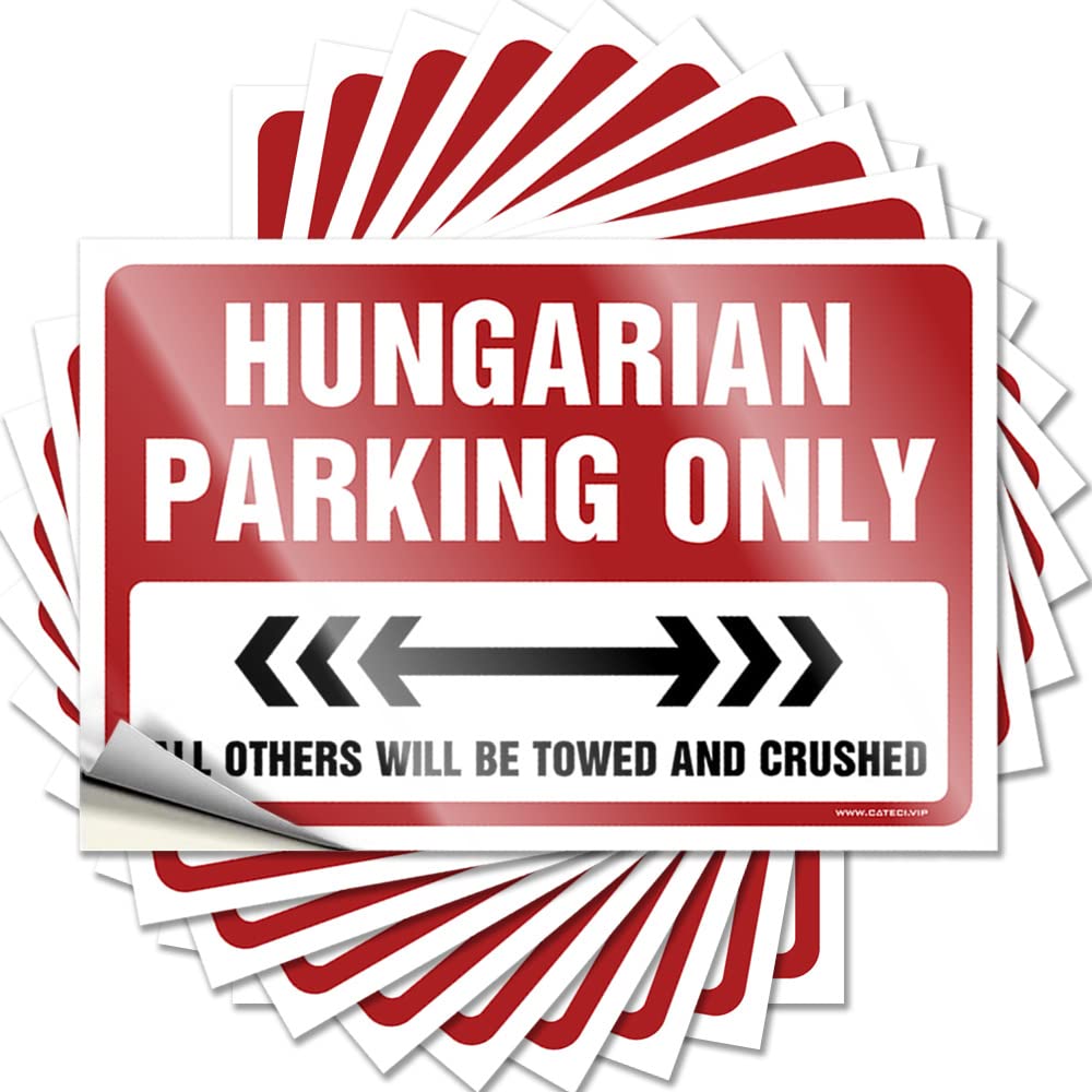 Upgrades Garage Saying | Hungarian Parking Only Feminist for Items Decor(8X12CM)