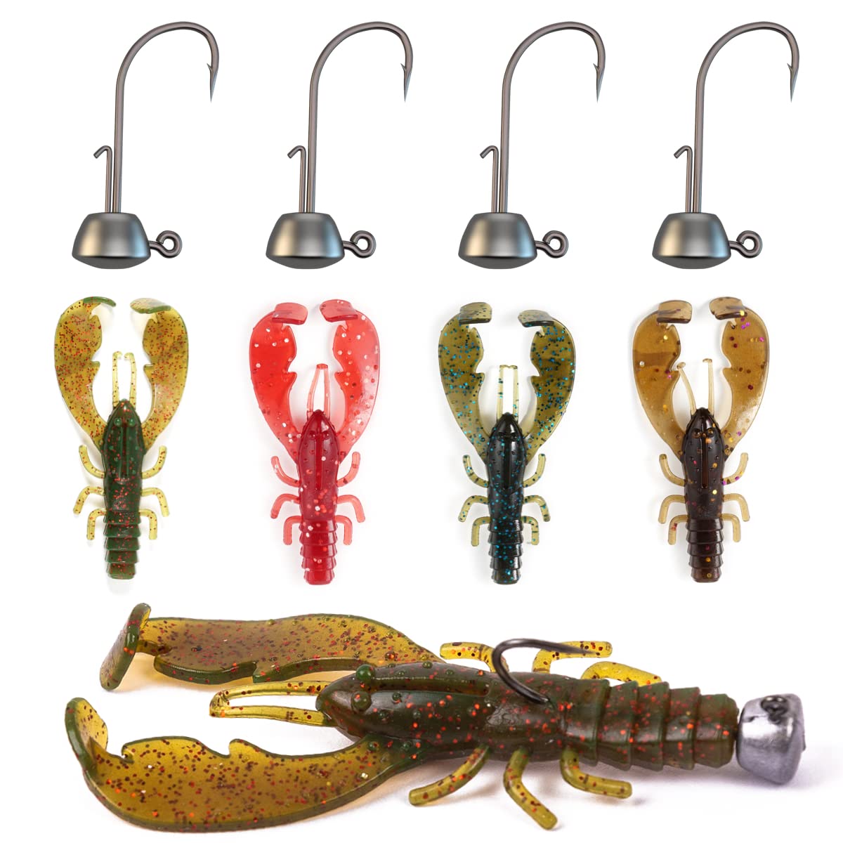 Snapklik.com : OJY&DOIIIY Ned Rig Kit Crawfish Lures
