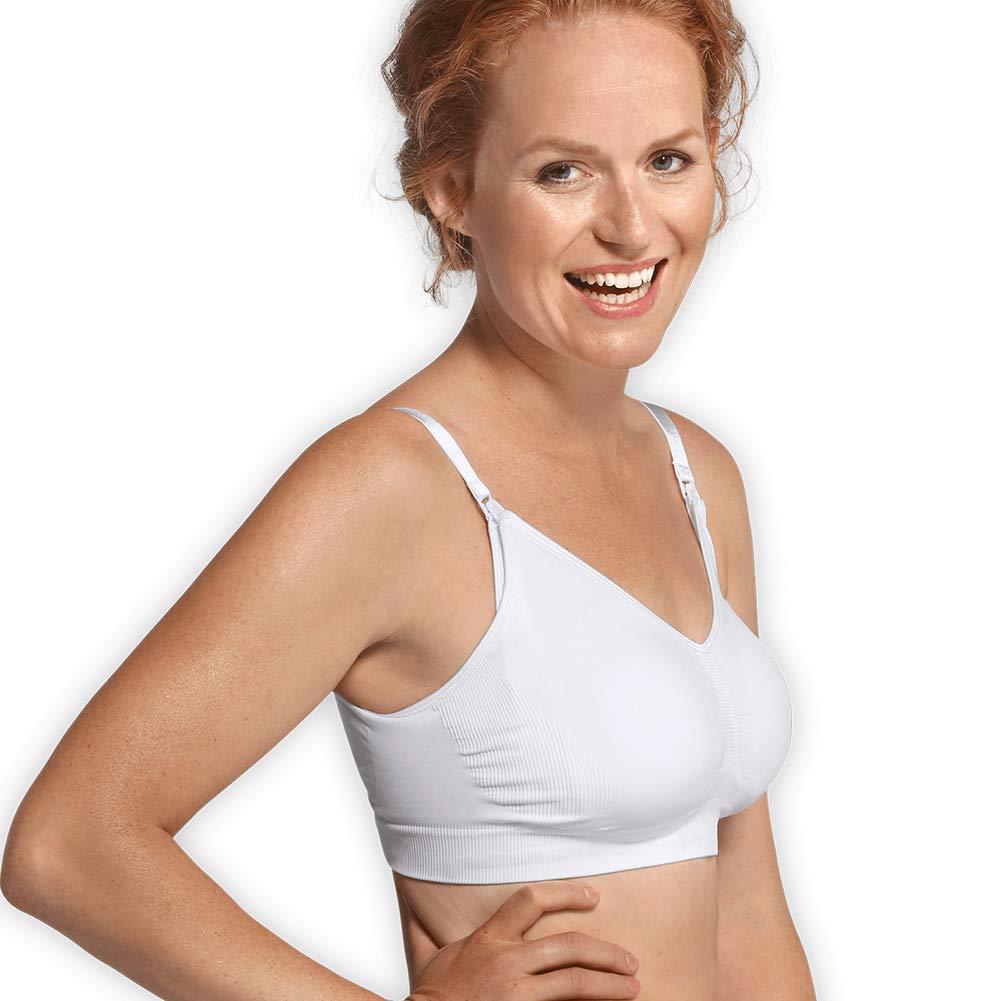 Carriwell - Reggiseno per allattamento senza cuciture con coppa rimovibile, misura: XL (18/20), colore: Bianco