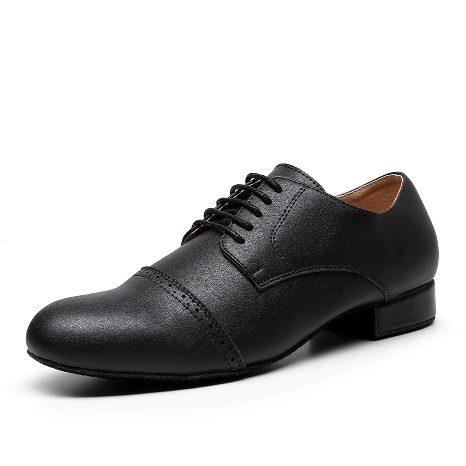 SWDZM Tanzschuhe Herren Leder Latein Tanzschuhe Niederhackig Ballsaal Tango Salsa Tanzschuhe Herren
