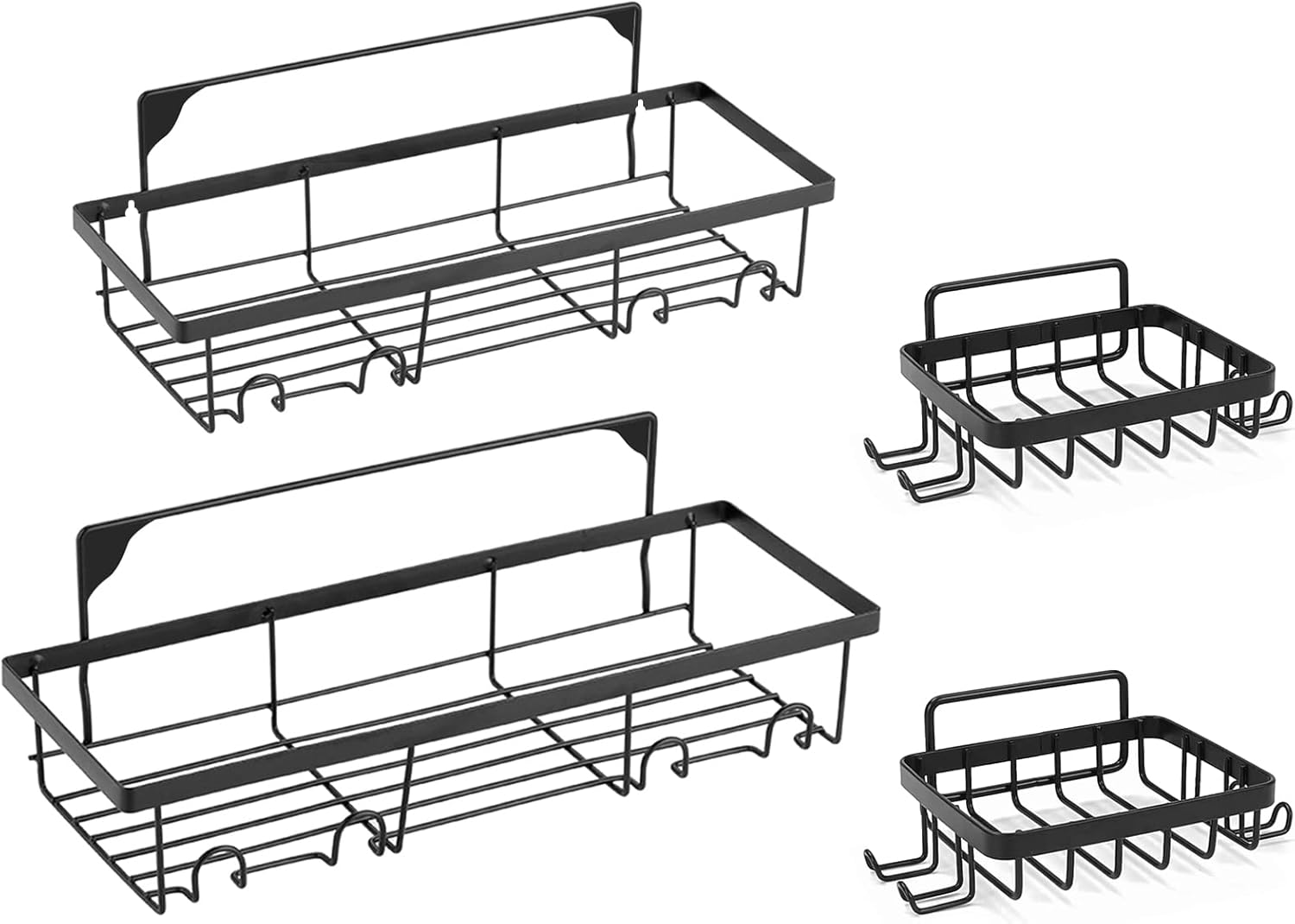 WWW Adhesive Corner Shower Caddy, 4Pack Adhesive Shower