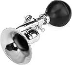 Coolrunner Bugle Horn, Retro Clown Horn, Kids Bike Horn, Classic Vintage Metal Twist Loudspeaker Siren Hooter Snail Air Horn for Vehicles Bicycles Golf Cart