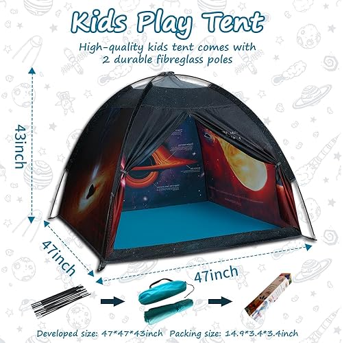 Miniatura 7 de Tienda de campaña Black Hole Play - Tienda de campaña Space World Dome Playhouse - Tienda emergente de juego imaginativo para diversión al aire