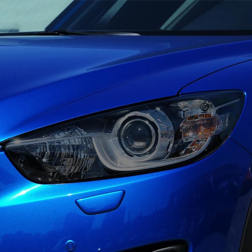 SamLng Car Front Light Film for Mazda CX5 KE KF 2012-2022 2018 2019 2020 Accessories Car Headlight Protective Film Headlamp Transparent Black TPU Sticker