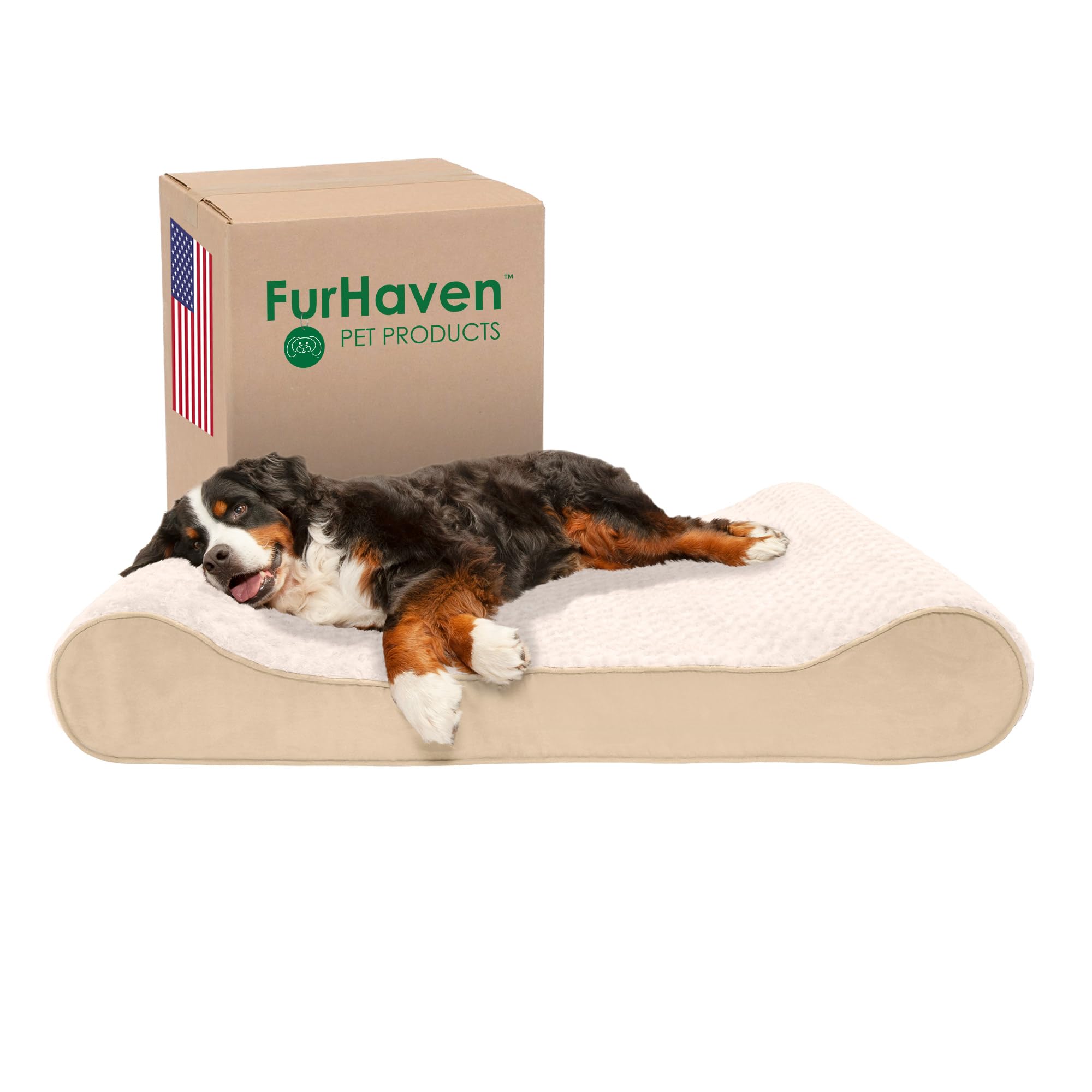 Furhaven Cooling Gel Dog Bed for Extra Large Dogs w/ Removable Washable